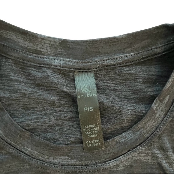 Kyodan Moss Jersey Black Gray Camo Racer Back Gym Activewear Tank Top Sz Small - Picture 5 of 8